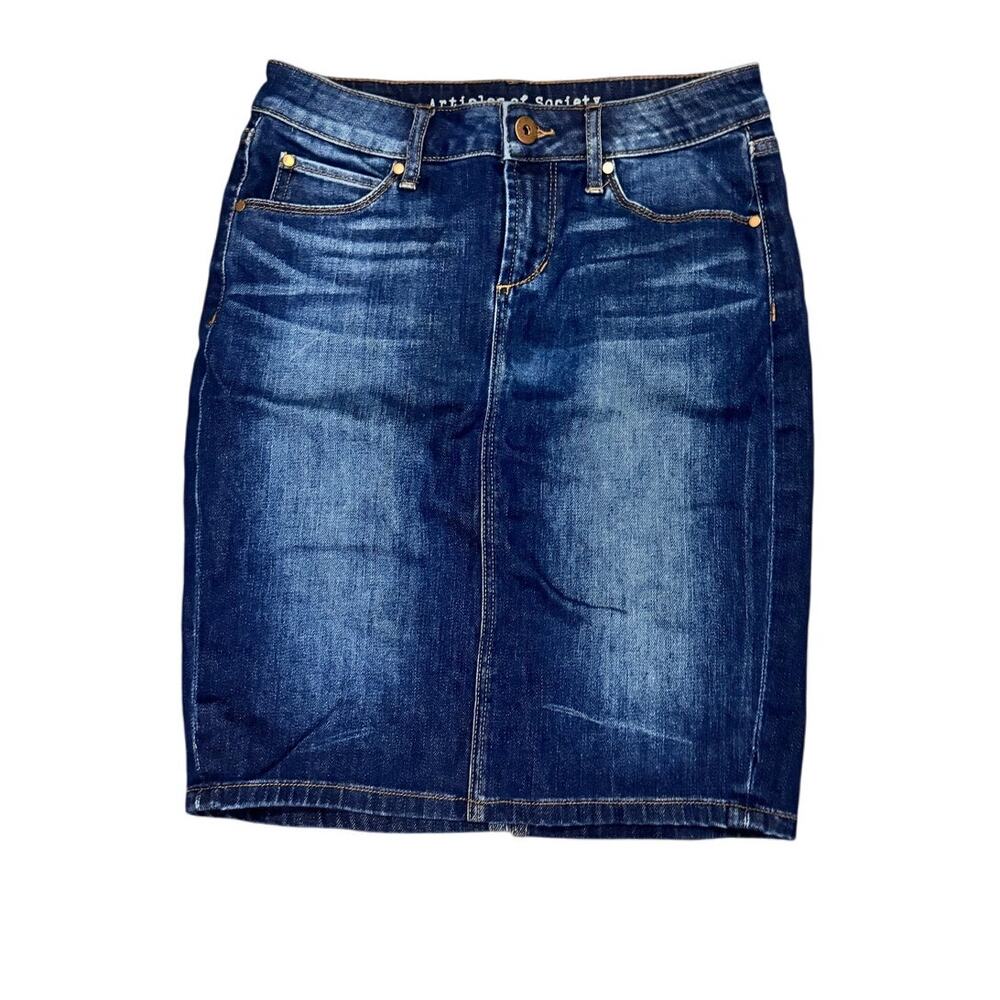 Articles of Society Penny Skirt Delray Blue Denim Jean Skirt Women’s 24